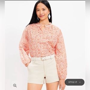 LOFT  Shorts The Monroe Chino 4” Curvy Khaki Size 14